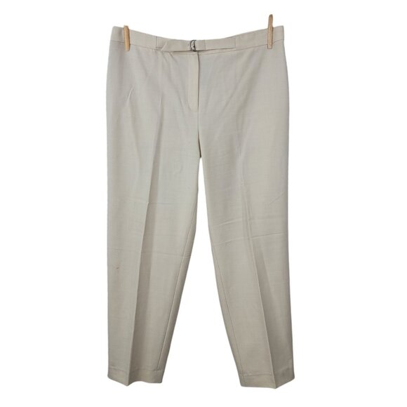 Ralph Lauren Womens Wool Blnd Dress Pants Sz 16 37" Career Old Money Capsule Tan - Picture 2 of 7